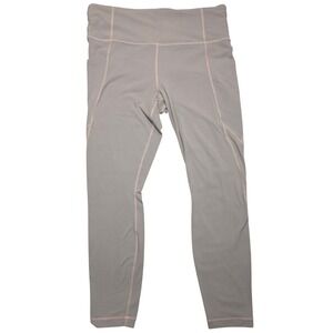 Athleta Salutation Stash 7/8 Leggings Women‎ Large Nylon Spandex Grey Yoga